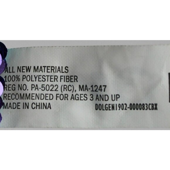 Goffa Purple Blue Flip Sequin(mermaid) Hedgehog Plush Stuffed Animal 9” - Picture 7 of 7